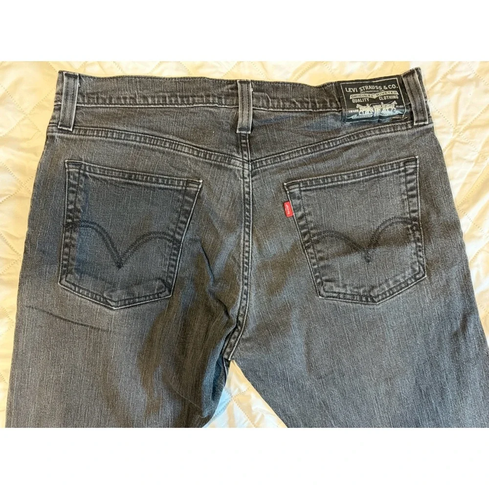 Levis Slim‎ Straight 514 Mens Grey 36X30 Actual 36X29 Stretch Medium Wash